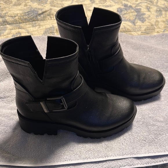 Zodiac Black Combat & Moto Boots - Picture 1 of 3